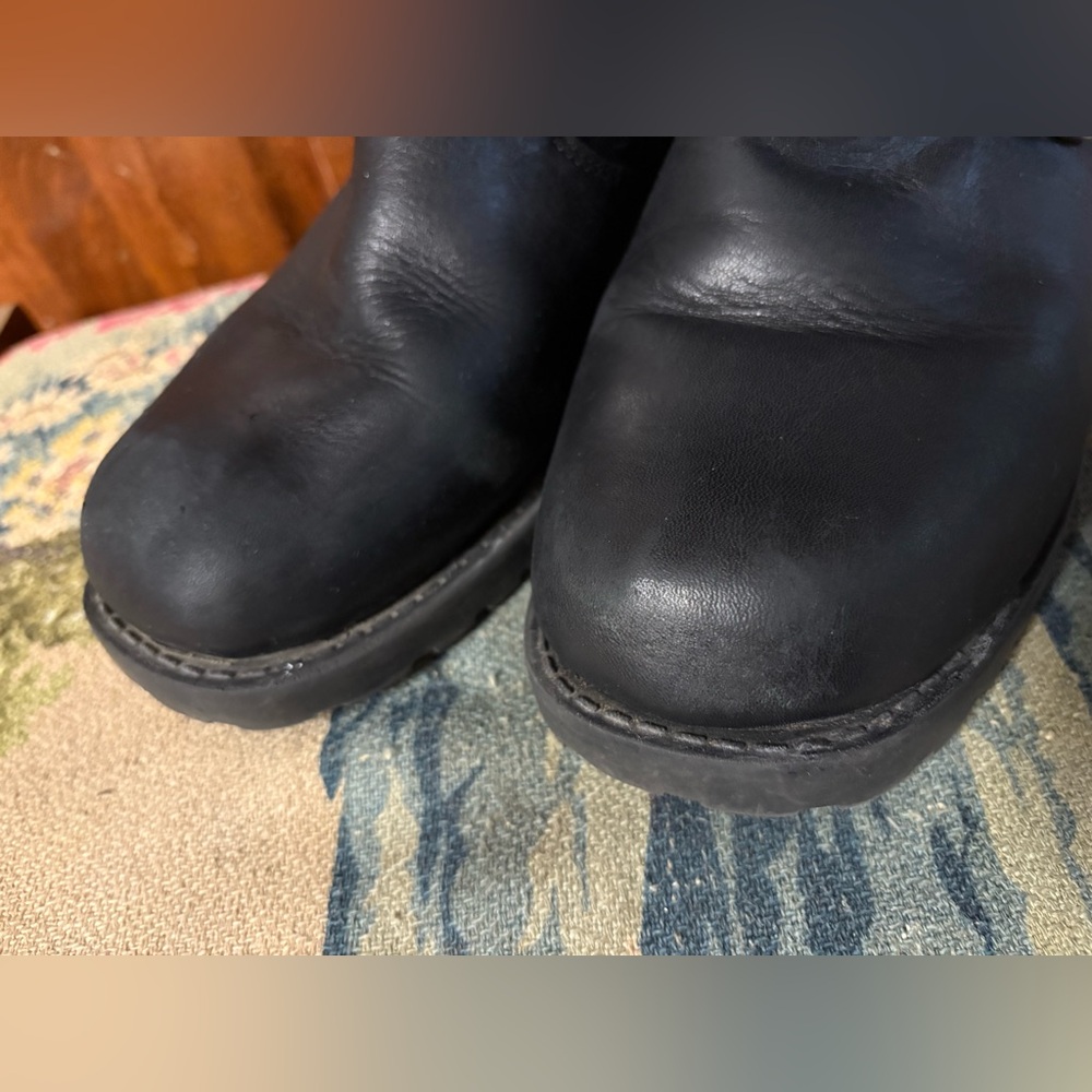 Harley-Davidson Black Leather Buckle Boots Size 10 - Picture 10 of 11
